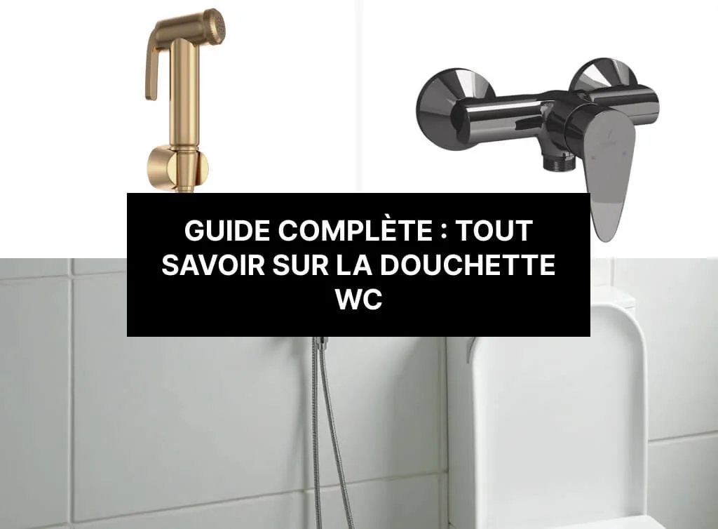 Douchette WC moderne installée sur un mur de salle de bain.