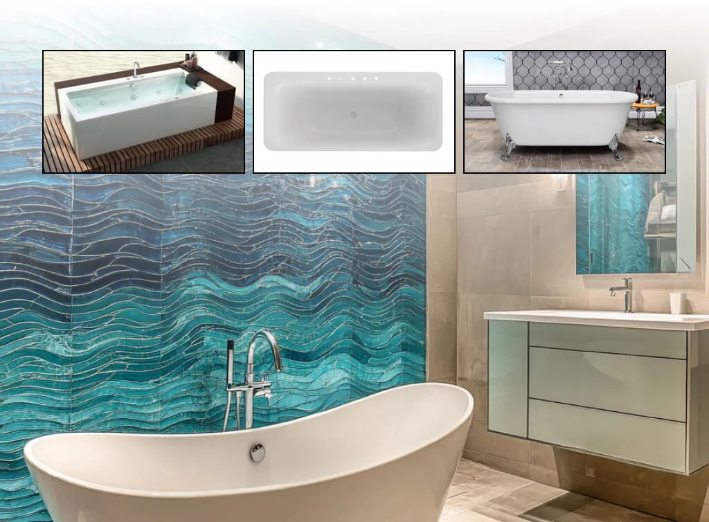 Une baignoire moderne en promotion au Maroc, idéale pour une salle de bain élégante et fonctionnelle.